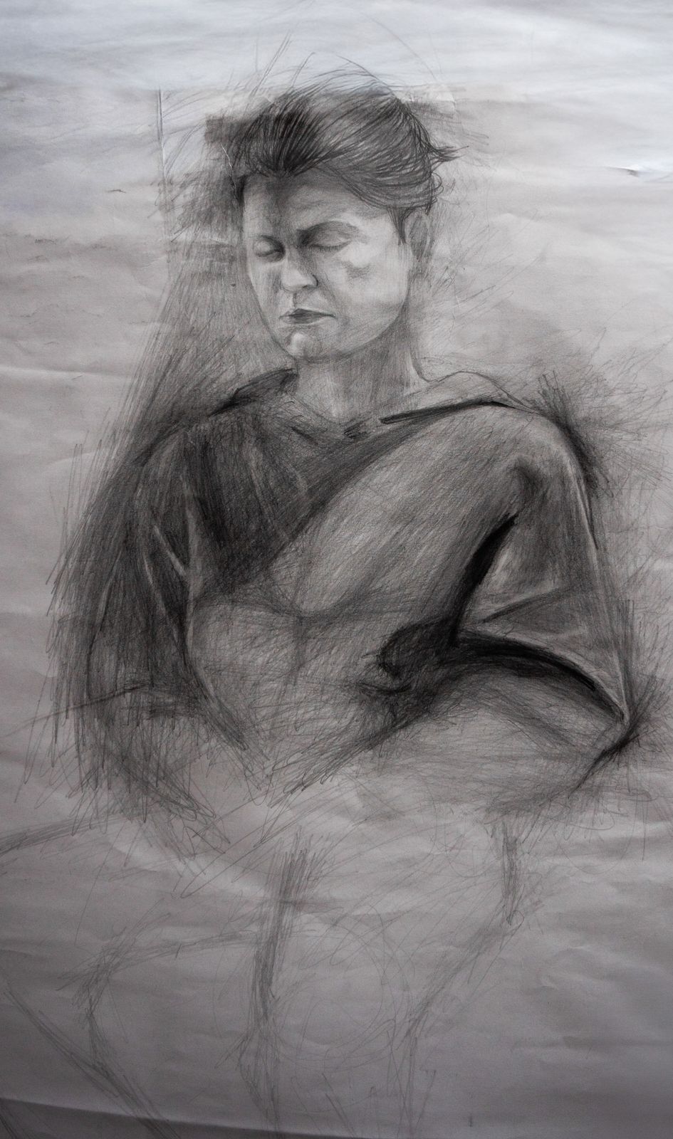 Gökmen Sanat öğrenci çalışması — karakalem portre çalışması